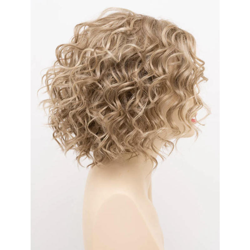 【HOT SALE】Short curly hair topper 2C | Natural and soft hair | 08-16 inch | 10 colors | Breathable Silk Base | Natural seamlike human scalp