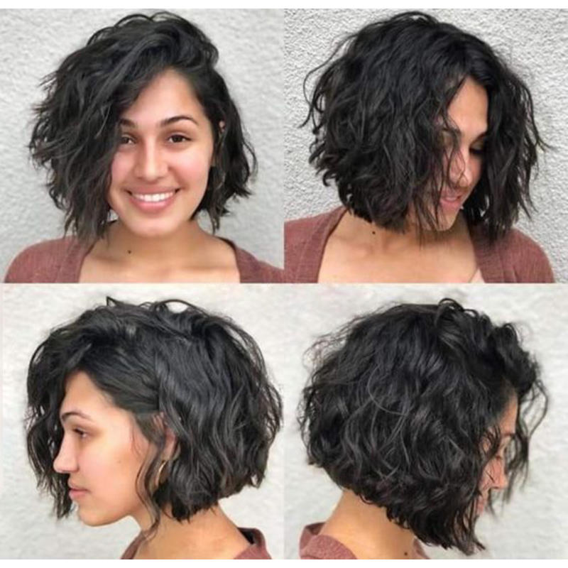 【HOT SALE】Short curly hair topper 2C | Natural and soft hair | 08-16 inch | 10 colors | Breathable Silk Base | Natural seamlike human scalp