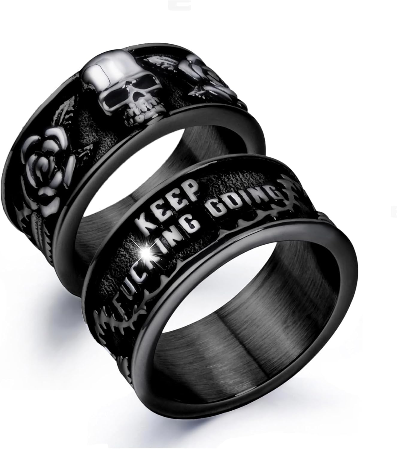 Vintage Gothic Skull Rings for Men Women