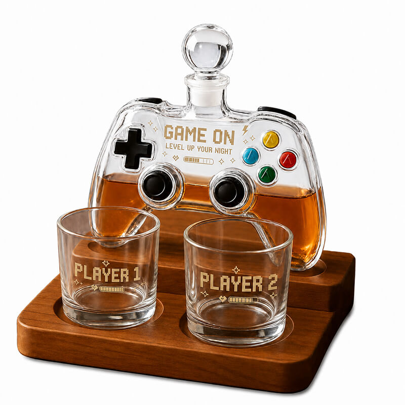 🎁 Game Controller Whiskey Decanter Set