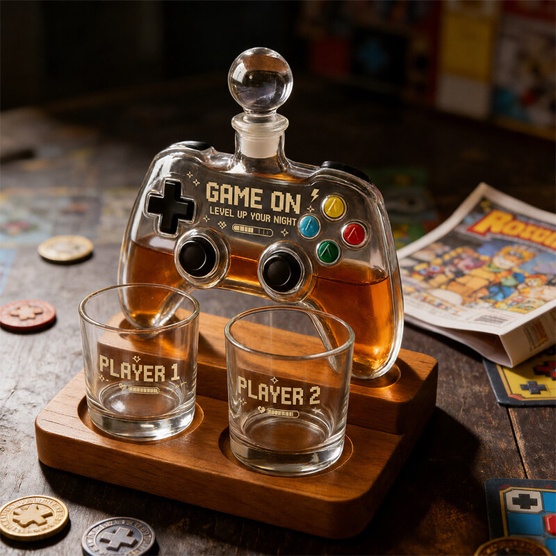 🎁 Game Controller Whiskey Decanter Set