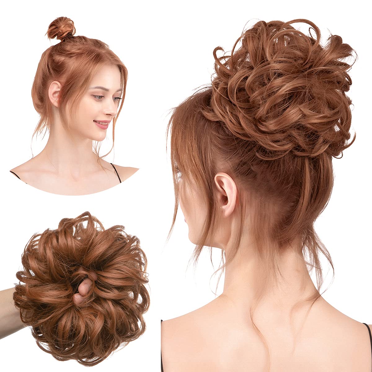 Messy ponytail clip extends hair - Bun Scrunchie For Women