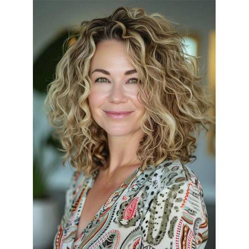 【HOT SALE】Short curly hair topper 2C | Natural and soft hair | 08-16 inch | 10 colors | Breathable Silk Base | Natural seamlike human scalp