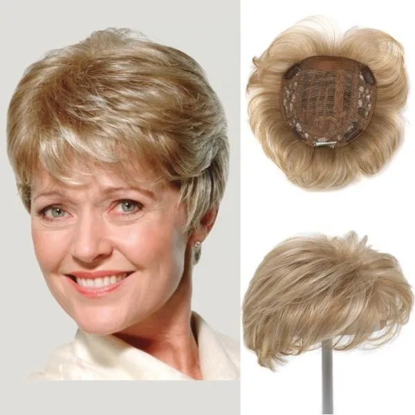 SUMMER SALE🔥 50% OFF|Short hair topper to add volume, cover regrowth or thin hair patches
