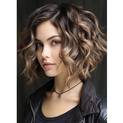 【HOT SALE】Short curly hair topper 2C | Natural and soft hair | 08-16 inch | 10 colors | Breathable Silk Base | Natural seamlike human scalp