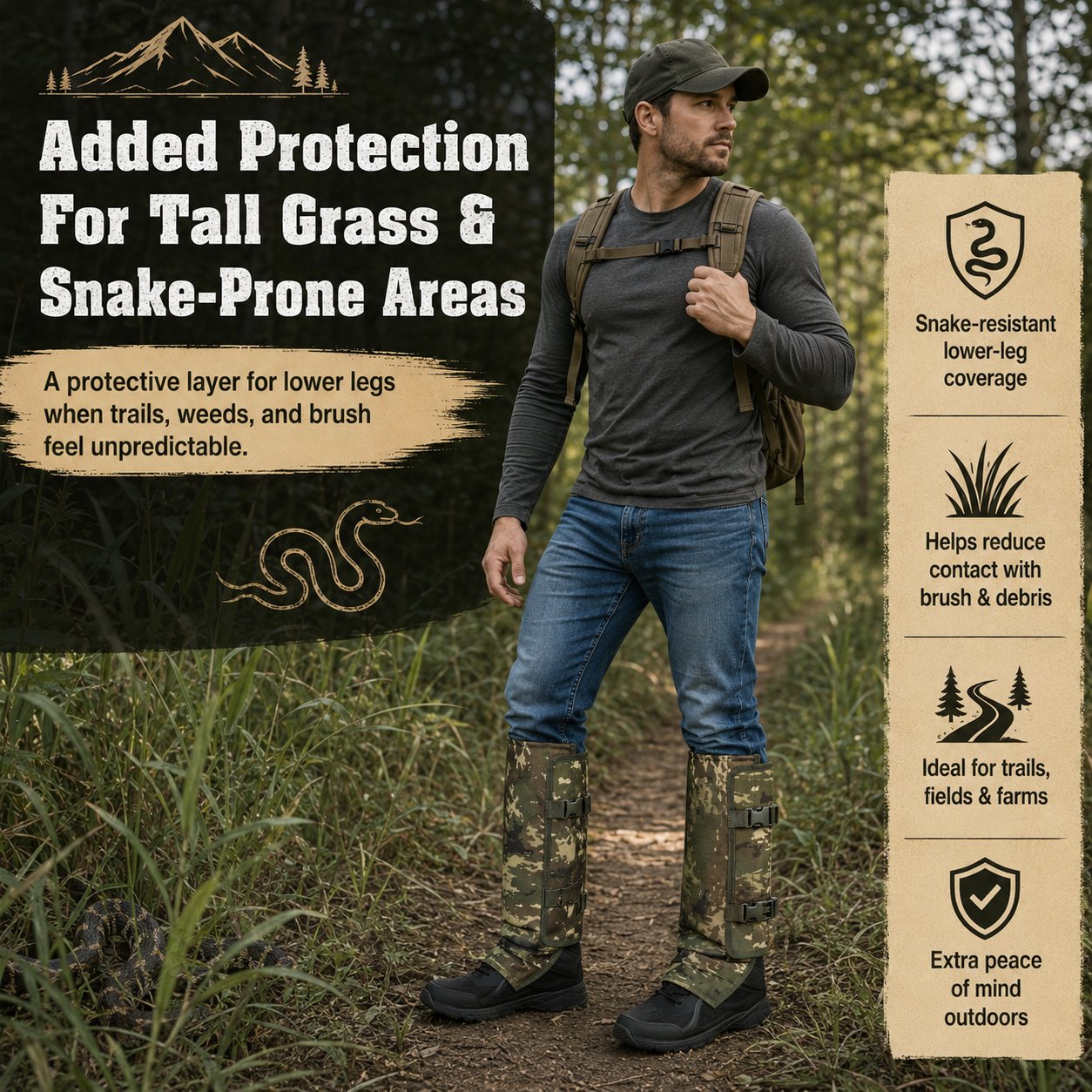 🎁 Father’s Day 49% OFF - 🌿 Snake-Resistant Outdoor Leg Gaiters