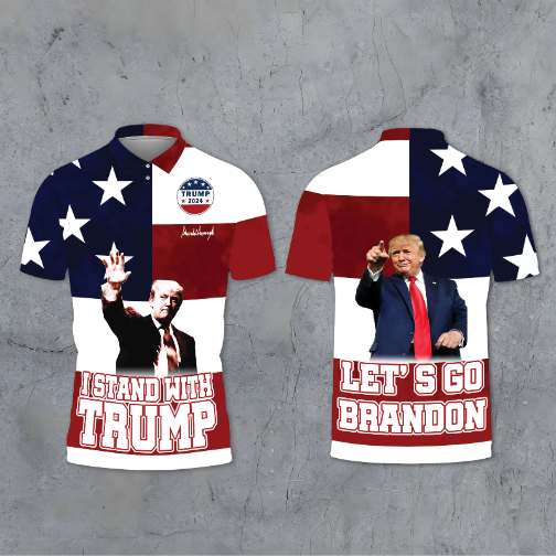 Let's Go Brandon Trump 3D Polo Shirt DM01 62521
