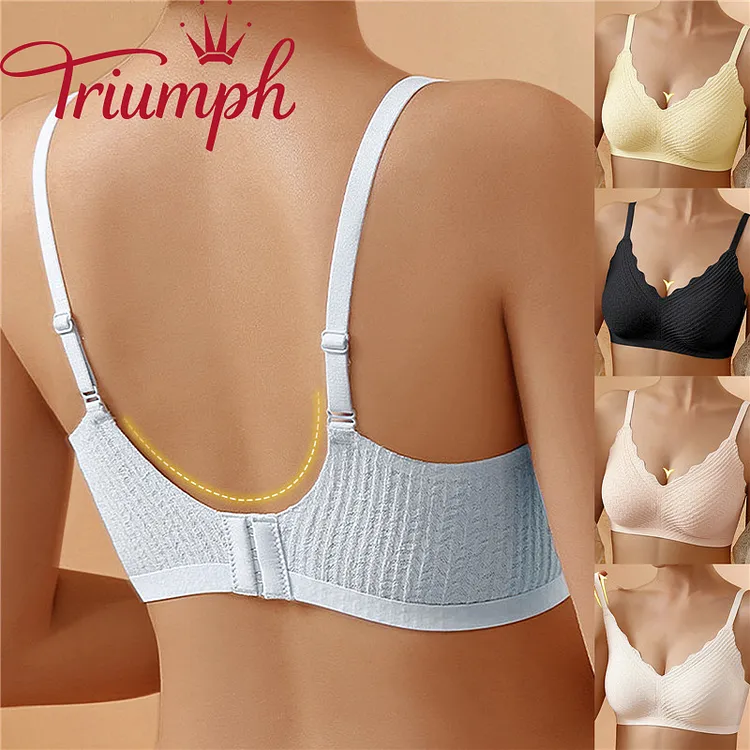 TRIUMPH – 3-pak 💥cienkiej bezszwowej czapki bąbelkowej do bielizny lateksowej [75A-110E]