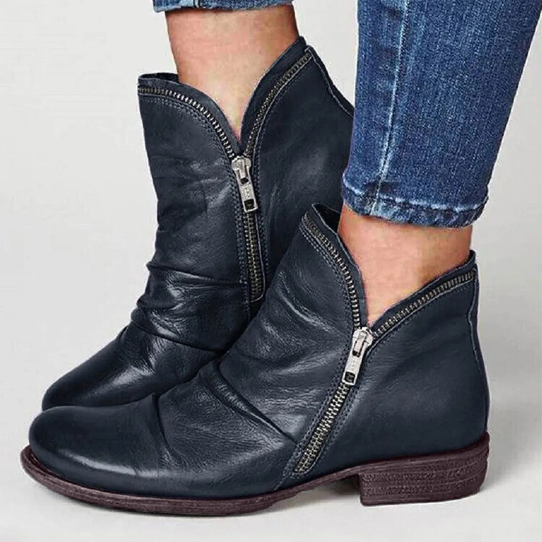 Women's Classic Double-Zip Ankle Boots