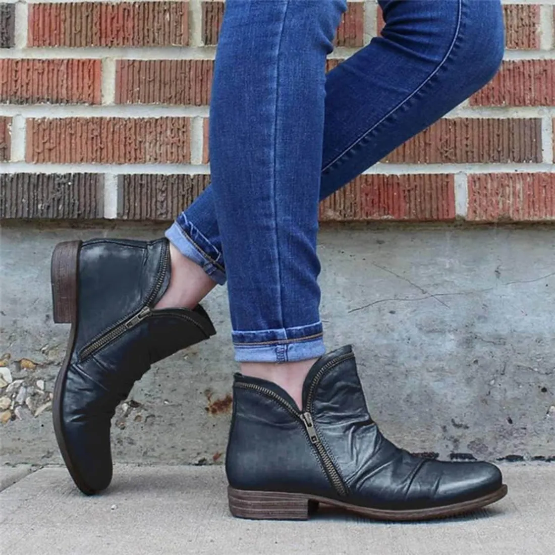 Women's Classic Double-Zip Ankle Boots
