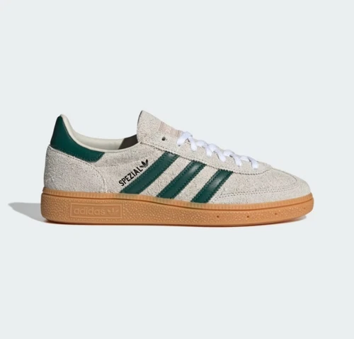 New Adidas Women's Handball Spezial Shoes - Alumina / Collegiate Green (JS0242) - Picture 1 of 8