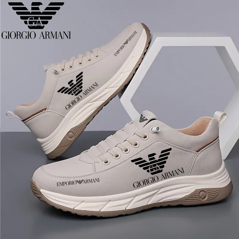 Nowe skórzane trampki męskie Armani z 2025 roku