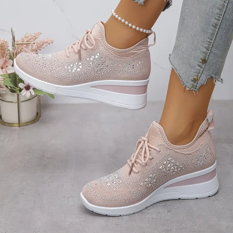 Dowody ozdobne czarne trampki Wygodne niskie koronkowe buty z grubymi amortyzowanymi wydychającymi tkaniną górną górną częścią do noszenia wszechstronne dla damskich trampki na co dzień Stylowe trwałe gumowe szczegóły 2
