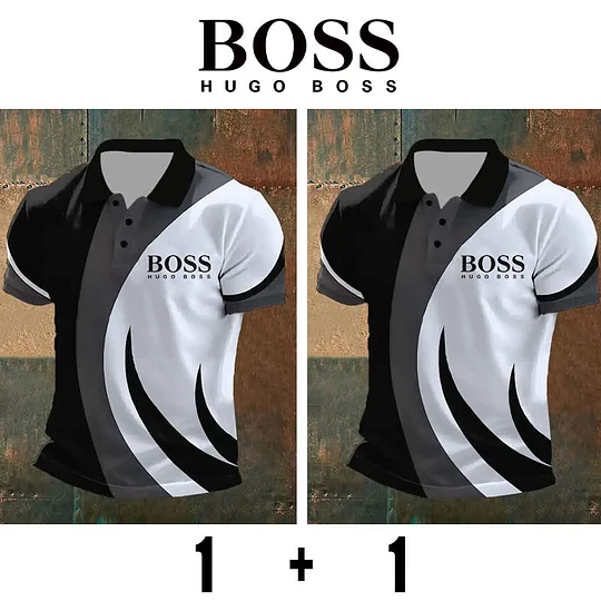 Camisa polo masculina BOSS®, pacote com 2 unidades #ADM41