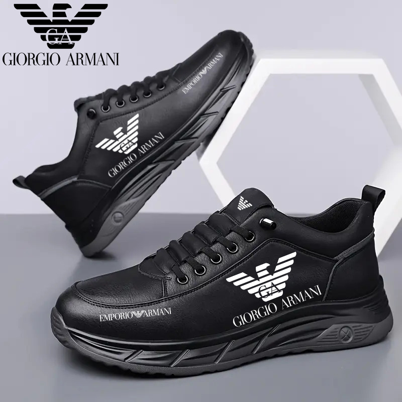 Nowe skórzane trampki męskie Armani z 2025 roku