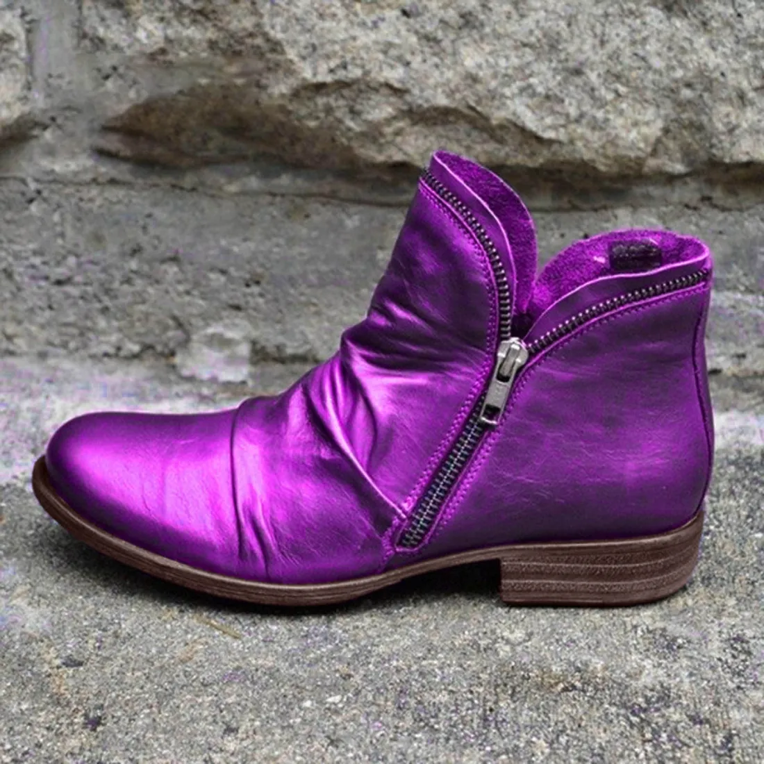 Women's Classic Double-Zip Ankle Boots