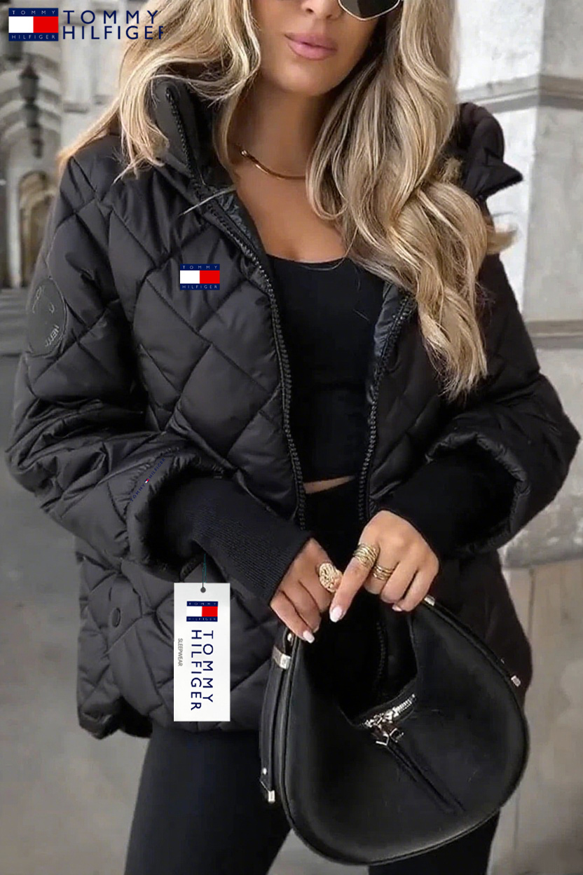 Damska codzienna bawełniana kurtka z kapturem