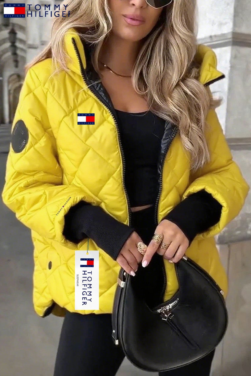 Damska codzienna bawełniana kurtka z kapturem