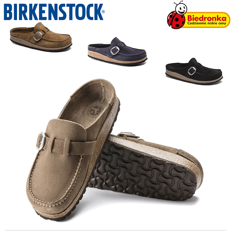 Najlepsze damskie zamszowe buty ortopedyczne do masażu BIRKENSTOCK 2025 Buckley
