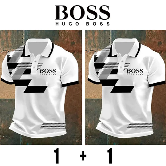 Camisa polo masculina BOSS®, pacote com 2 unidades #ADM41