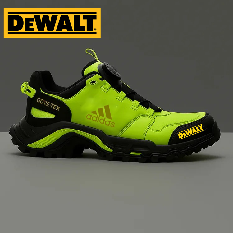 Wodoodporne i oddychające buty robocze i turystyczne męskie marki Adidas® i DEWALT idealnie nadają się do pracy i aktywności na świeżym powietrzu.