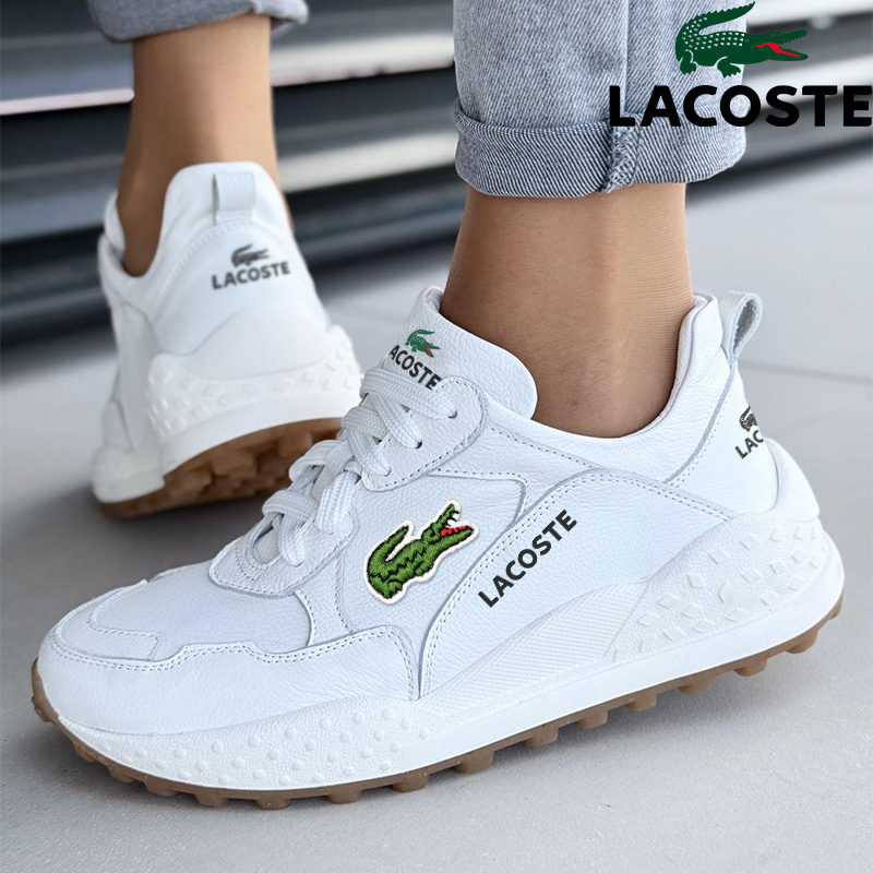 LACOSTE- 2025 Sneakersy damskie ze skóry naturalnej