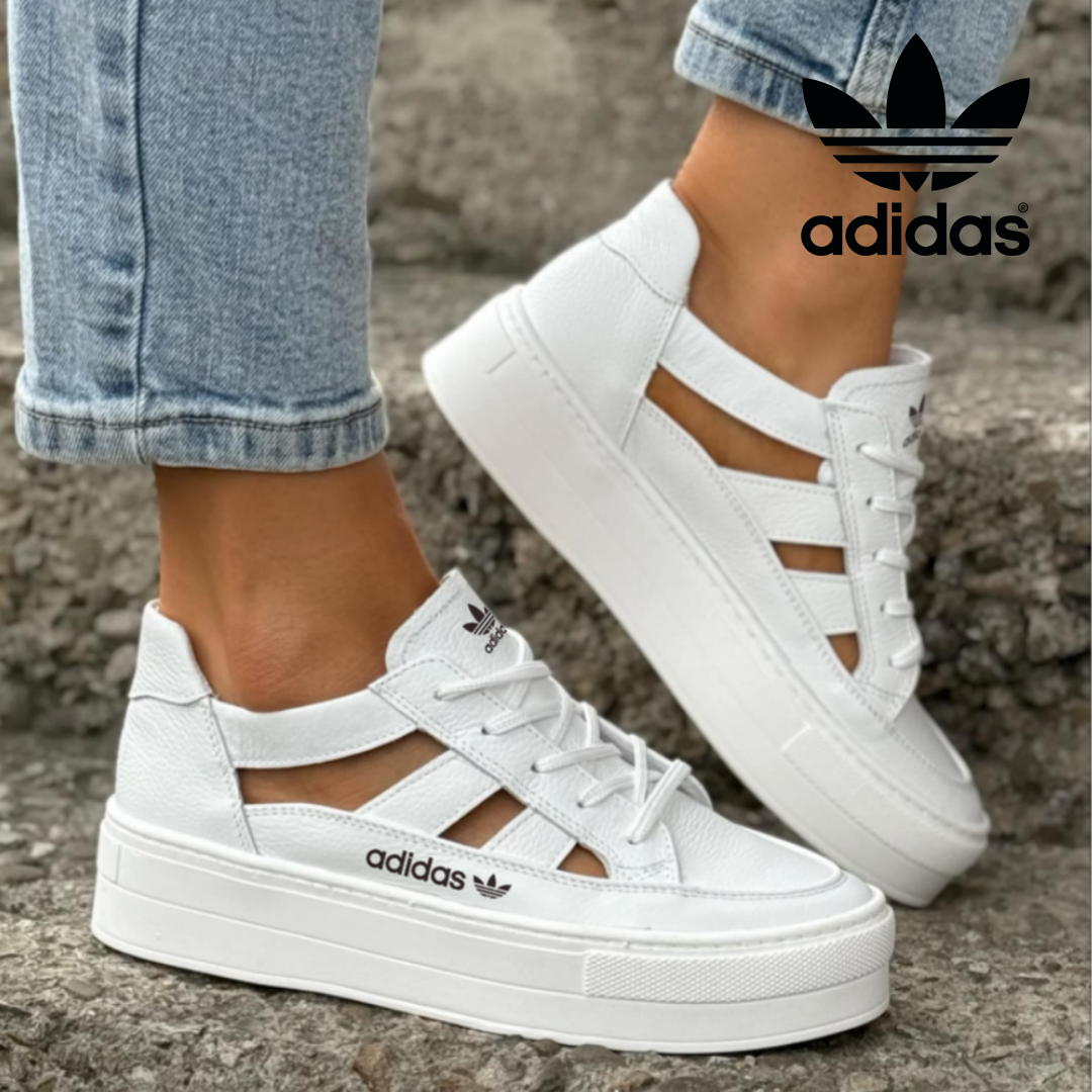 Adidas Originals Buty Damskie Platformowe z Otworami, Styl Nowoczesny