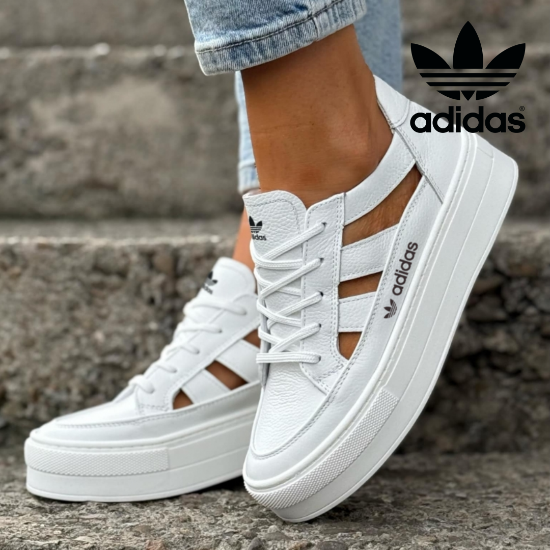 Adidas Originals Buty Damskie Platformowe z Otworami, Styl Nowoczesny