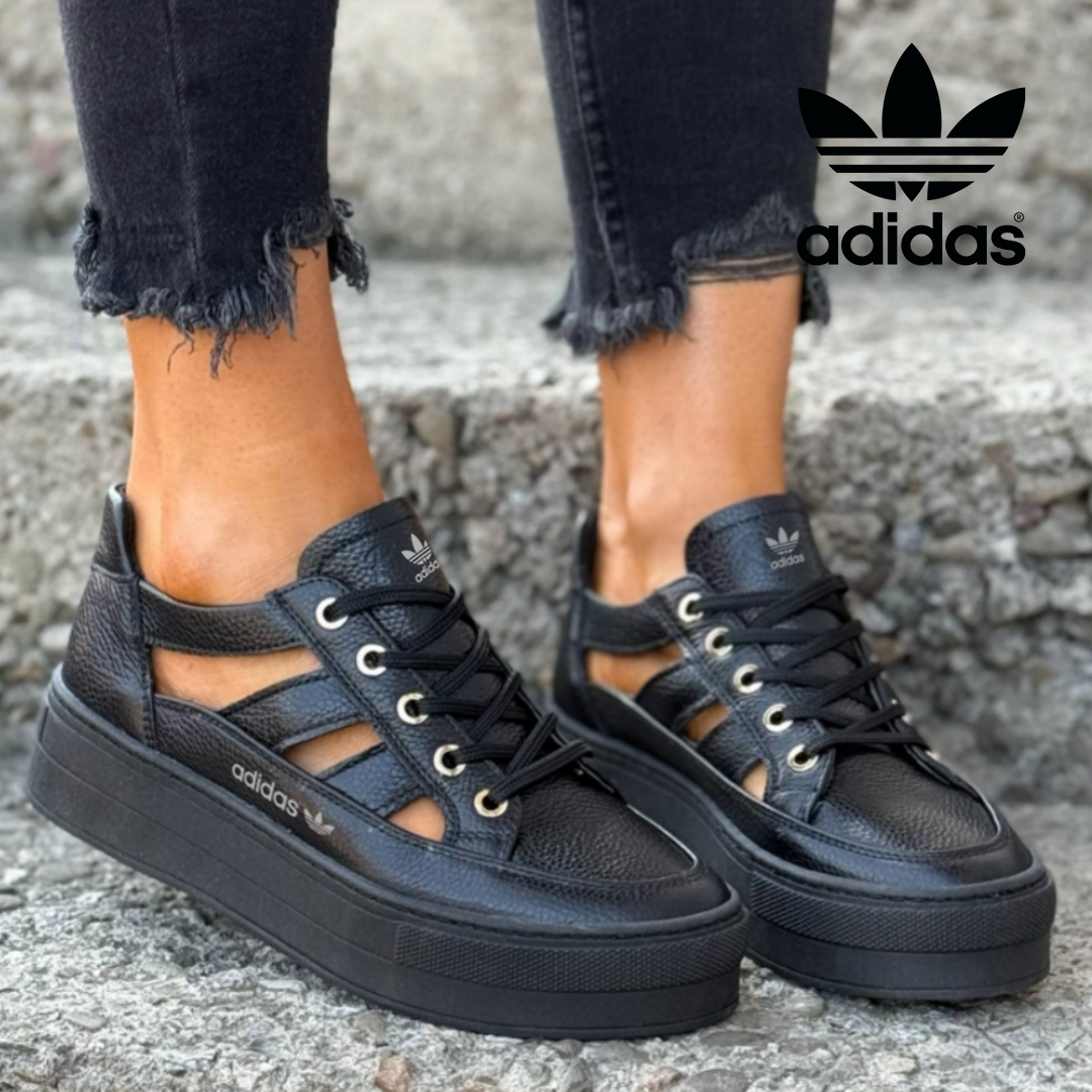 Adidas Originals Buty Damskie Platformowe z Otworami, Styl Nowoczesny
