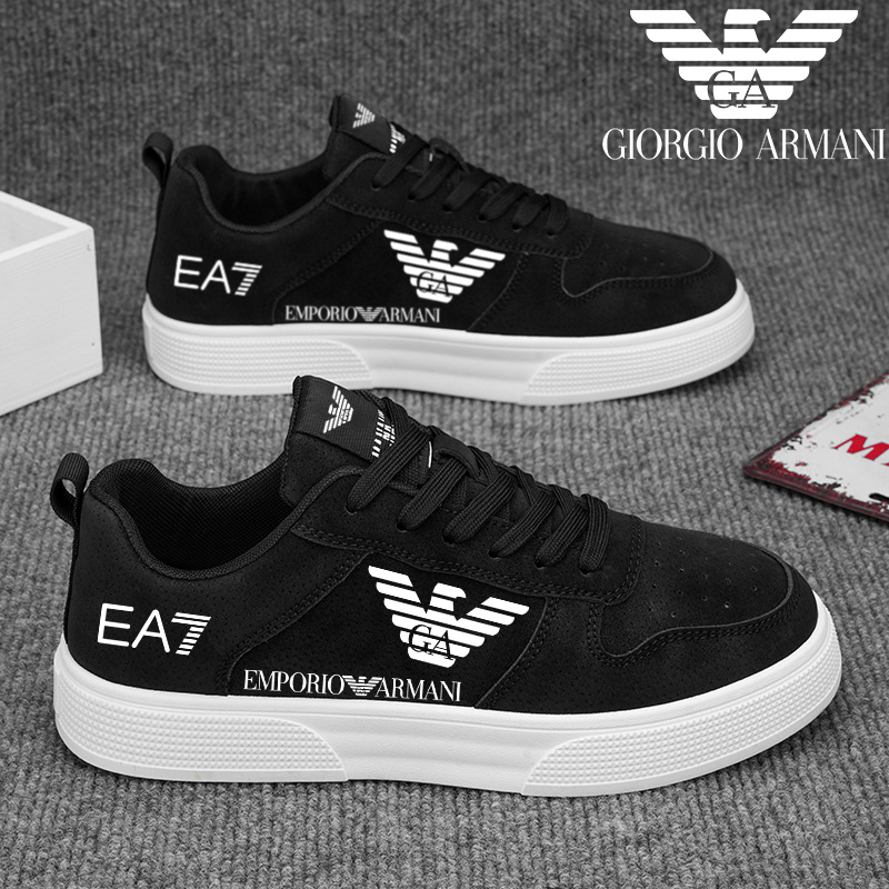 Nowe skórzane buty casualowe męskie marki Armani