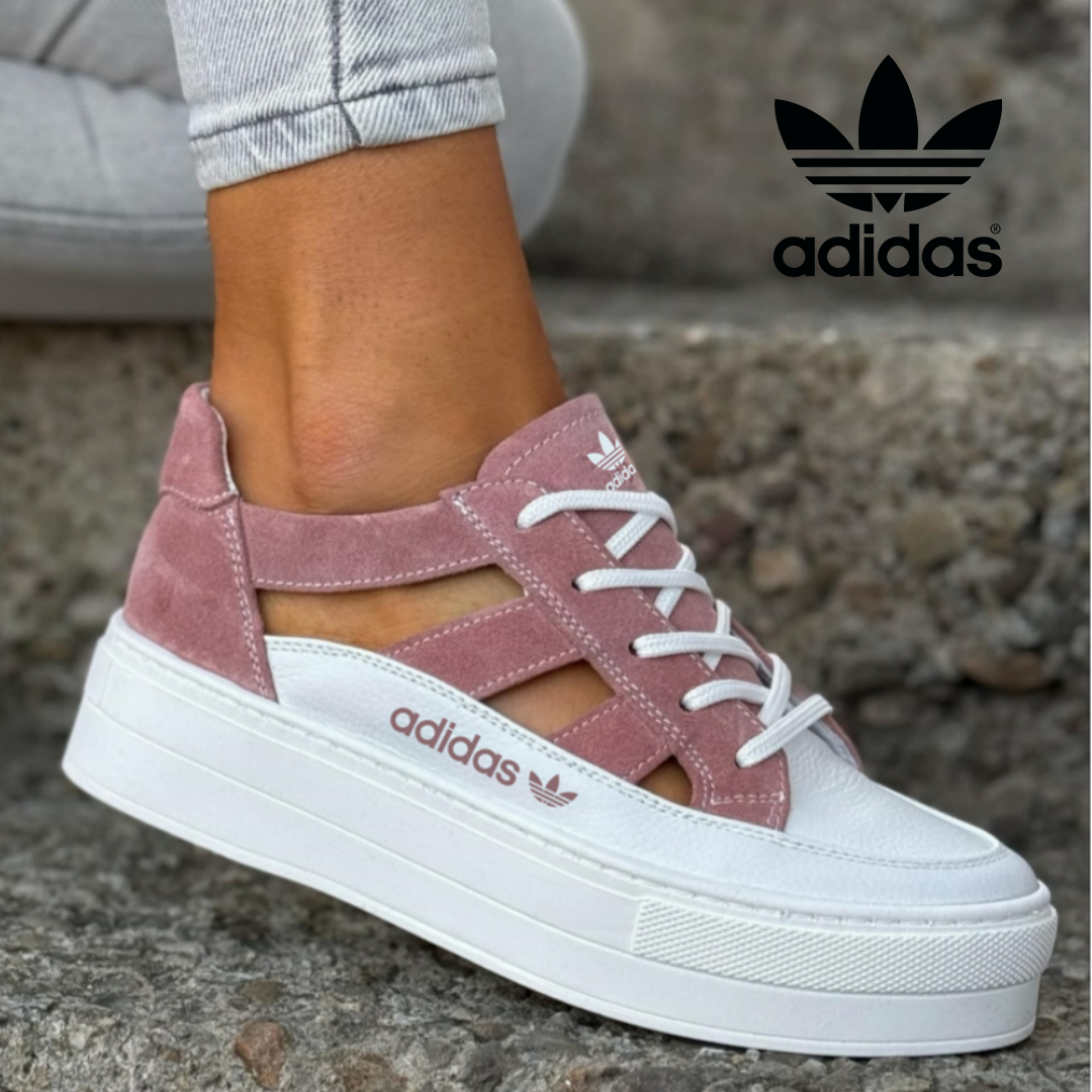 Adidas Originals Buty Damskie Platformowe z Otworami, Styl Nowoczesny