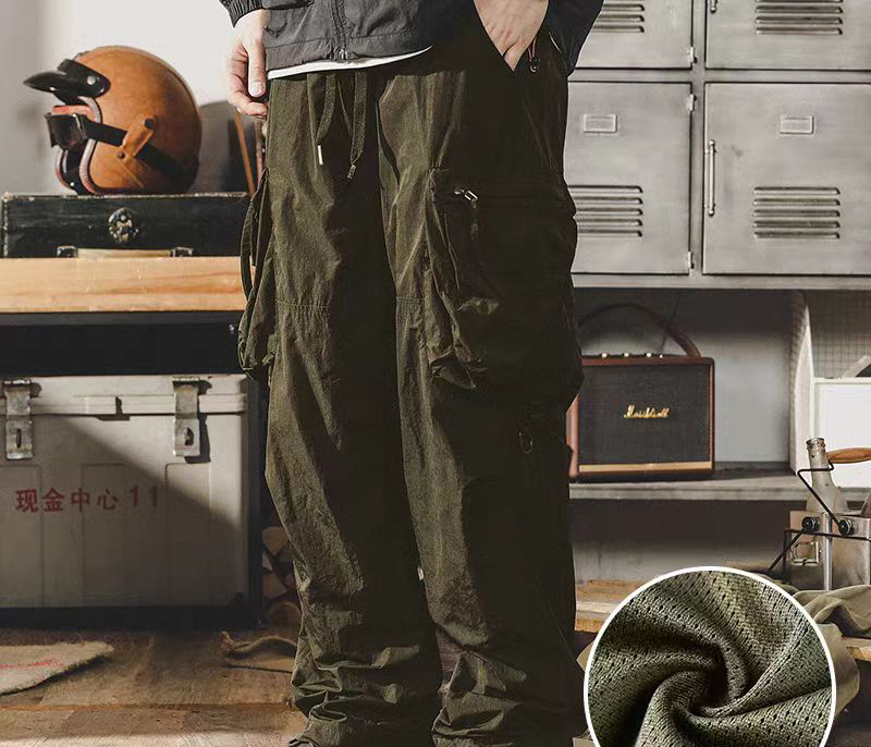 杰雷諾休閒褲男寬鬆ins高街潮牌山系工裝褲子男薄款戶外速乾褲男