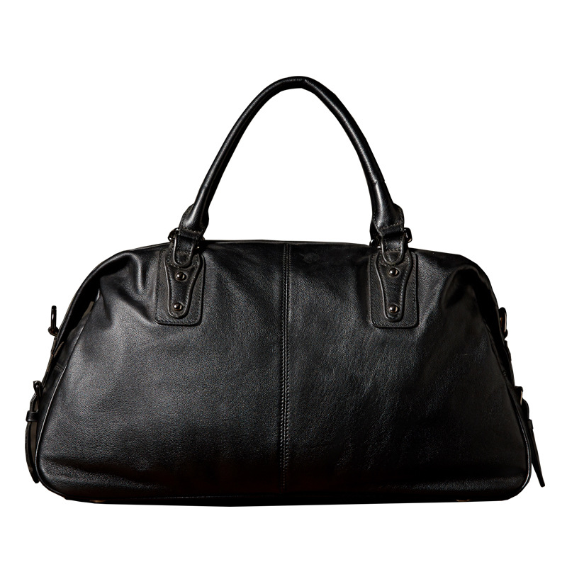 手工真皮旅行包男大容量手提包出差旅遊單肩斜挎包短途行李包男包