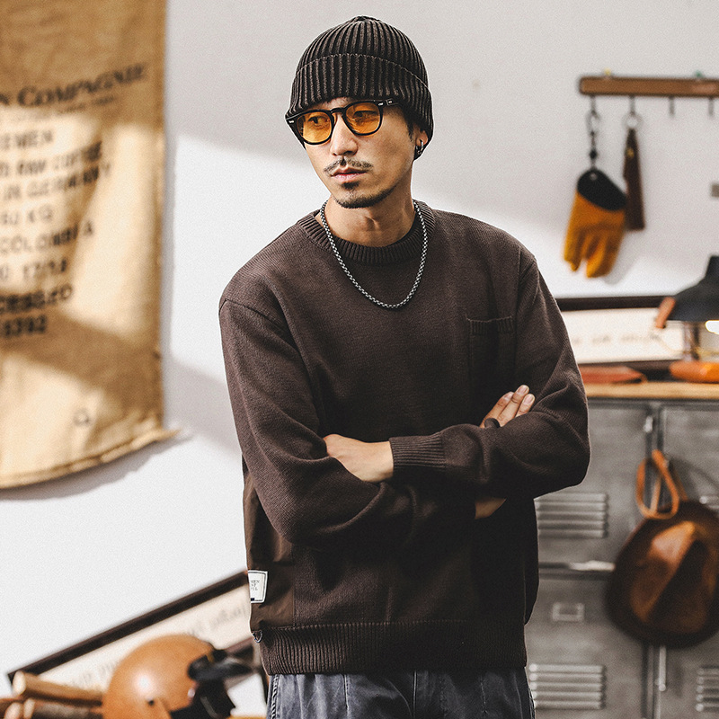 美式復古慵懶風毛衣男冬季潮牌寬鬆2024新款男士針織衫外套秋冬款