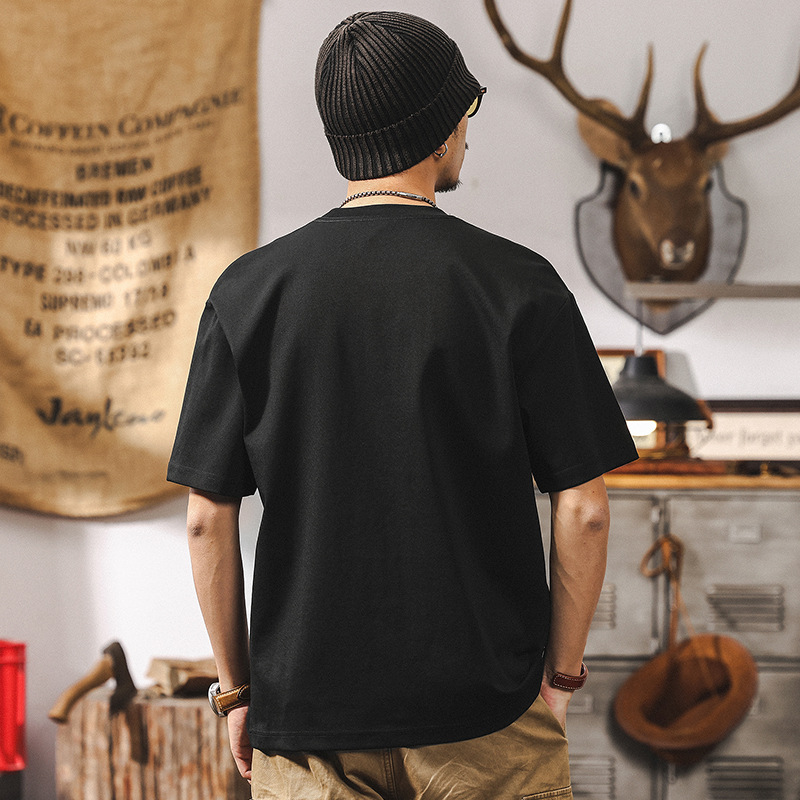 40支涼感科技短袖男夏季T恤2025新款潮牌立體絨面印花休閒上衣男T