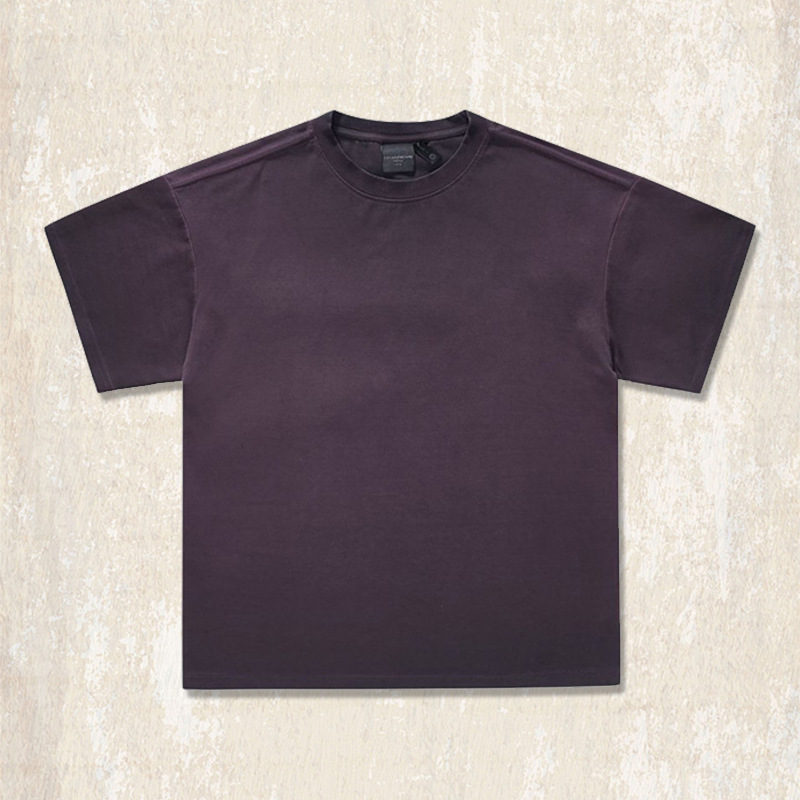 美拉德復古髒染水洗美式短袖男款夏季300g重磅T恤男寬鬆男士上衣T