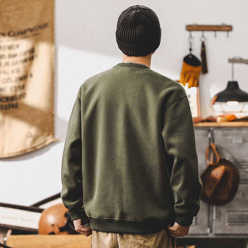 杰雷諾美式復古重磅衛衣男秋季2024新款寬鬆大碼T恤長袖潮牌上衣T