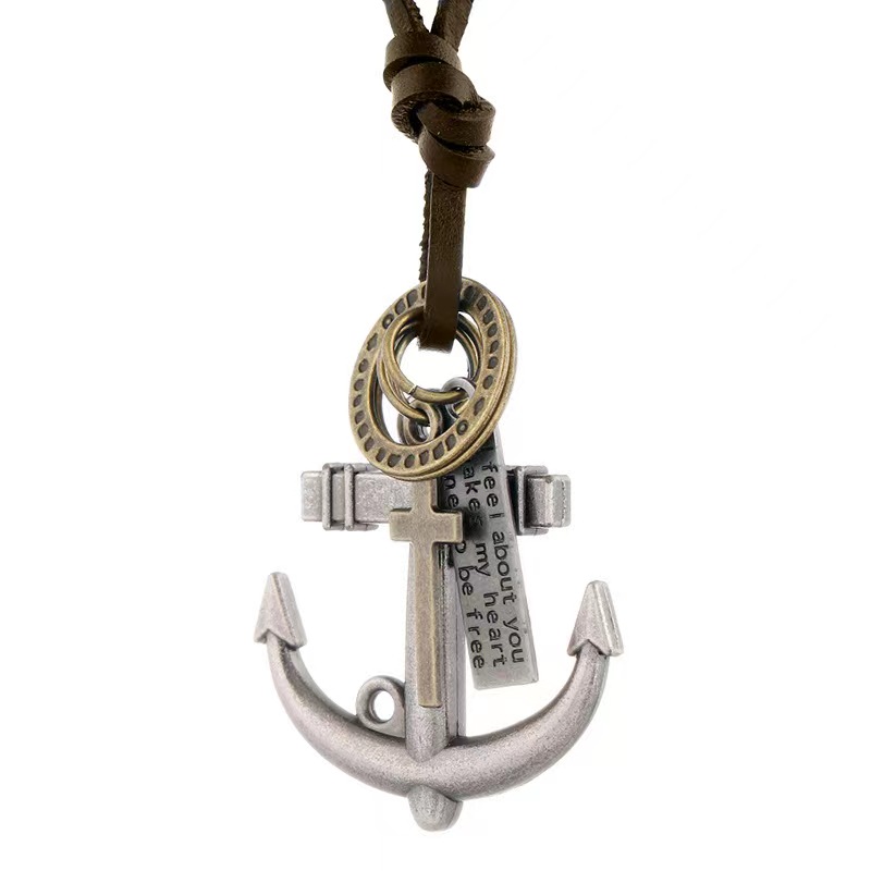 復古船錨項鍊