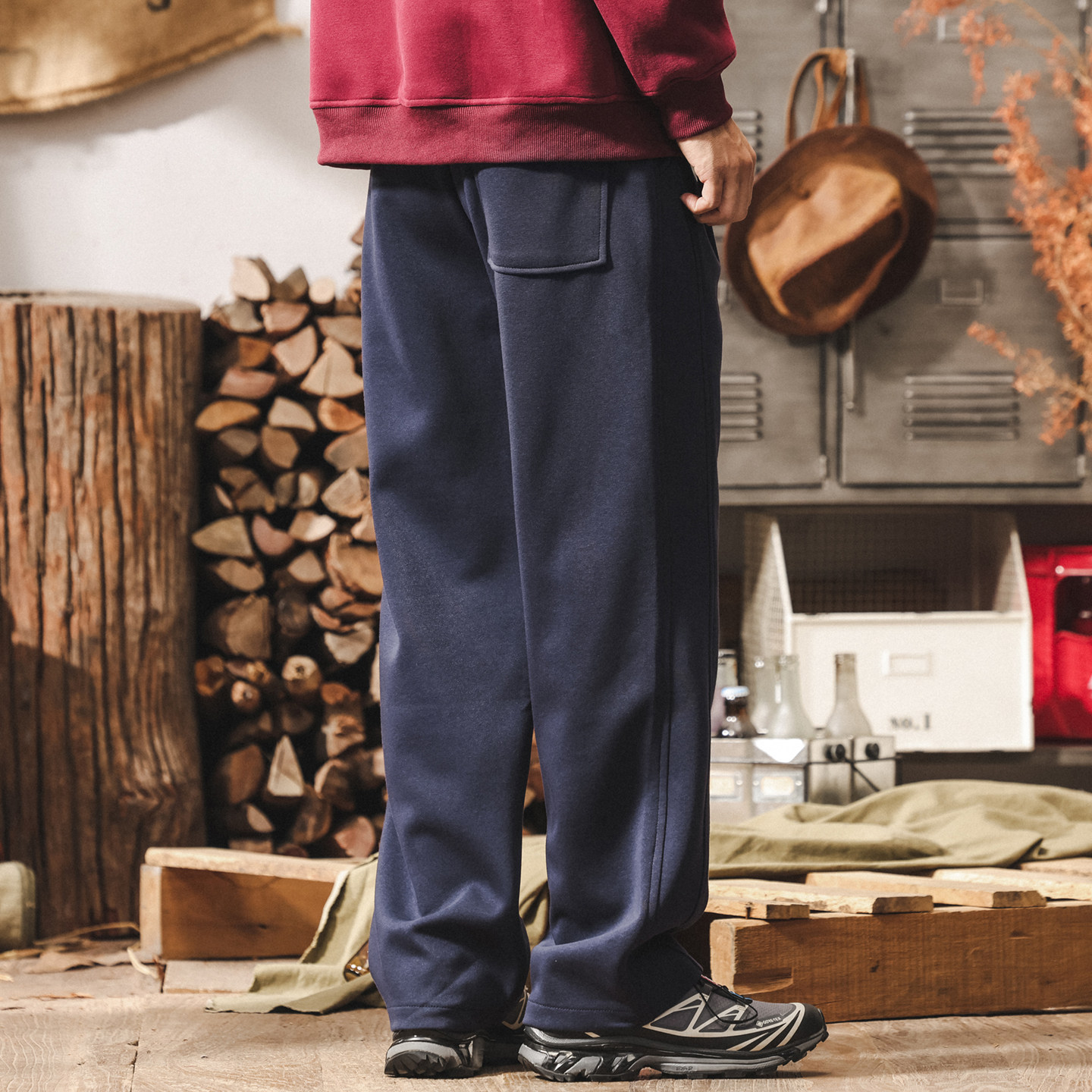 美式復古直筒休閒褲子男春季2026新款加厚長褲寬鬆重磅潮牌衛褲男