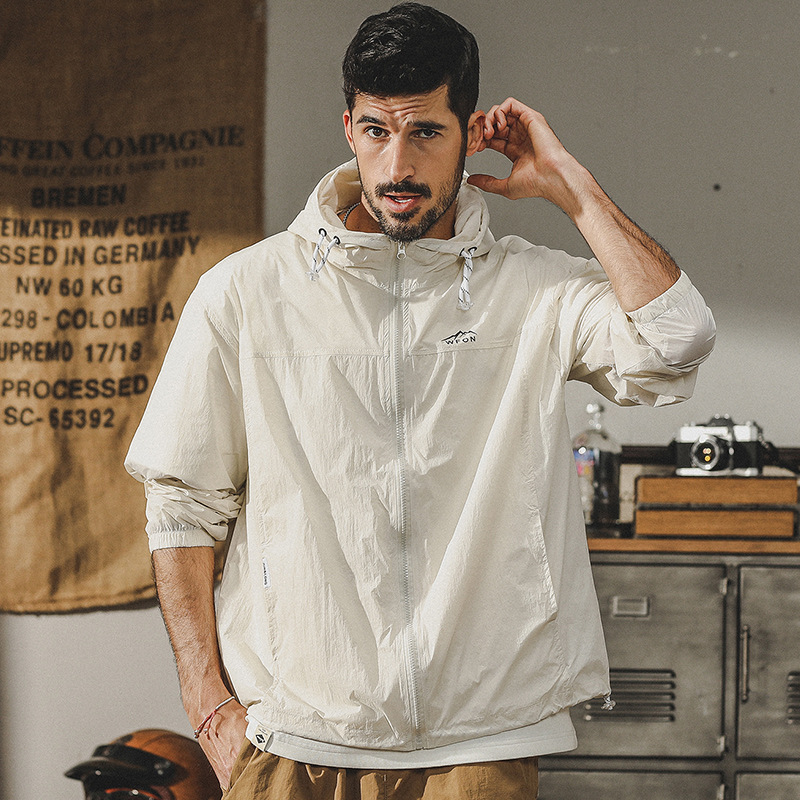 杰雷諾美式防曬衣男款輕薄夏季戶外旅遊釣魚騎行服外套時尚皮膚衣