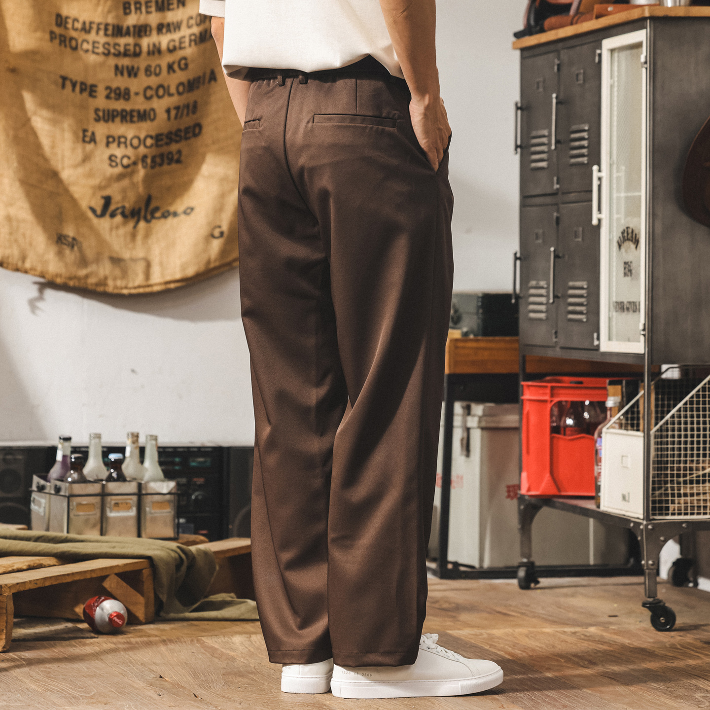 美式垂感直筒行政休閒西褲男2025新款潮牌高級感免燙秋季寬鬆長褲