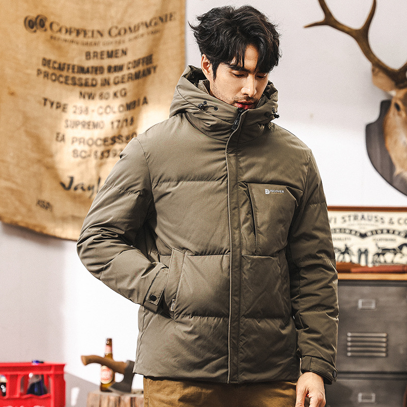 新國標90%鴨絨冬季男士羽絨服2024新款連帽防風保暖男士秋冬外套