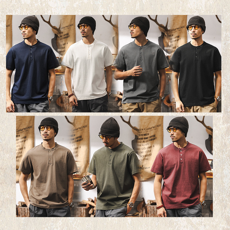 美式復古250g重磅短袖polo衫男2025新款夏季休閒T恤男士百搭上衣T