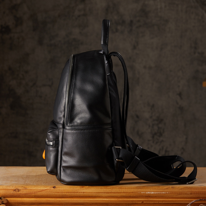 手工真皮雙肩包女士個性休閒包質感頭層牛皮輕便旅行包女背包時尚