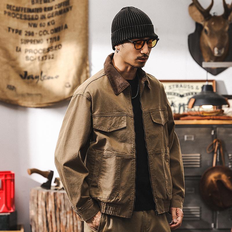 巴恩風工裝外套男春季2025新款潮牌美拉德戶外帥氣美式復古夾克男