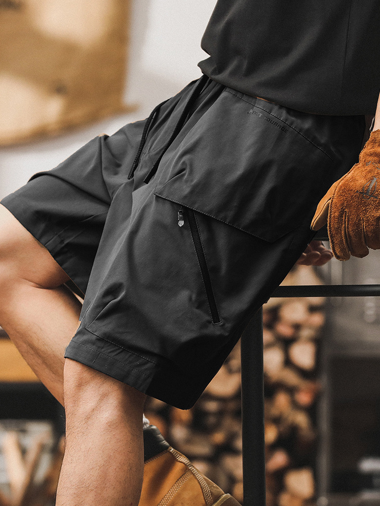 傑雷諾戶外工裝短褲男夏季薄款2024新款寬松大碼潮牌休閑五分褲男