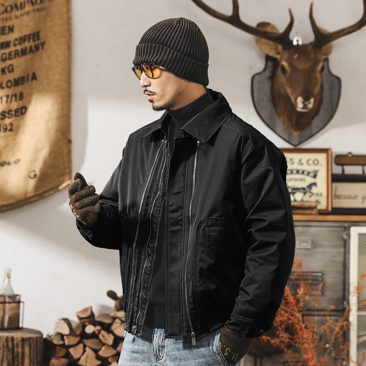 美式復古90%白鴨絨戶外工裝羽絨服男冬季新款保暖加厚禦寒外套男