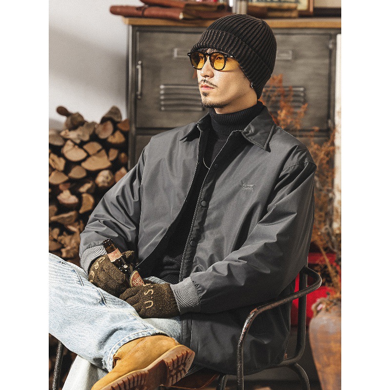 美式復古90%白鴨絨輕薄男士羽絨服冬季新款禦寒保暖襯衫羽絨外套