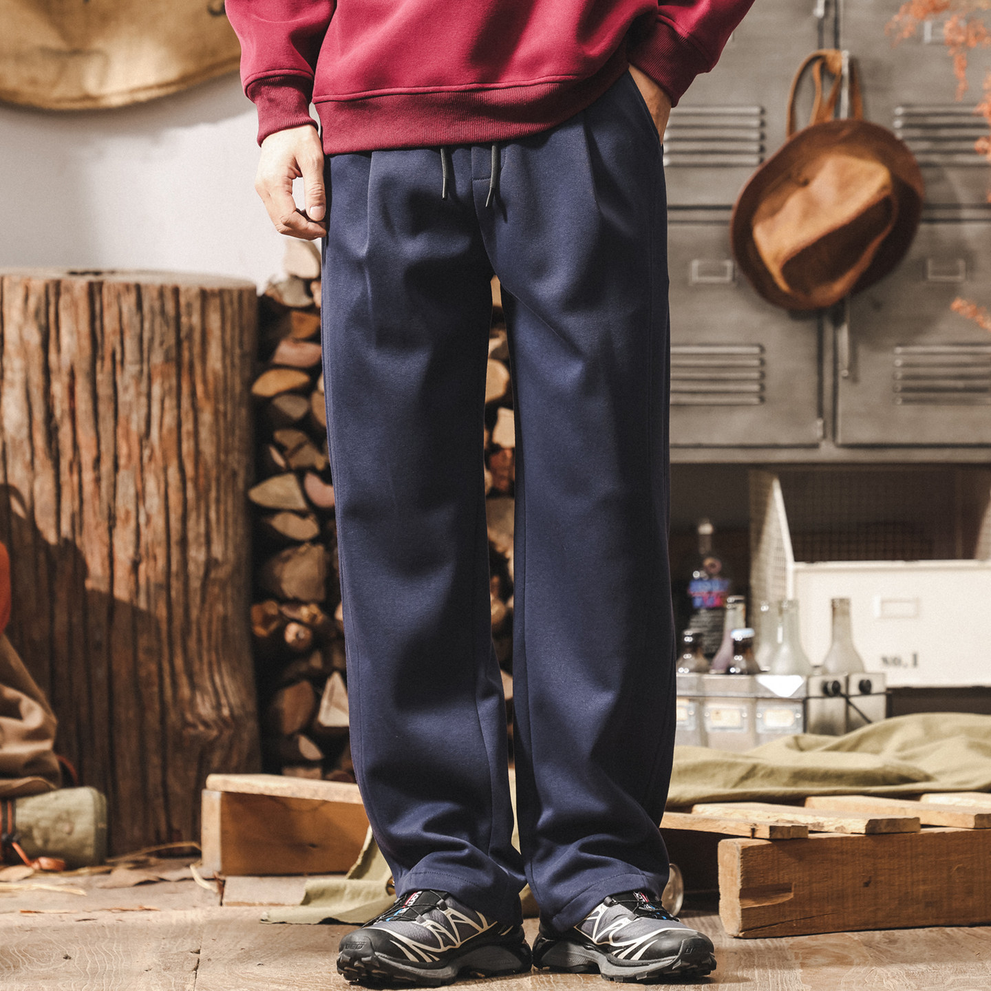 美式復古直筒休閒褲子男春季2026新款加厚長褲寬鬆重磅潮牌衛褲男