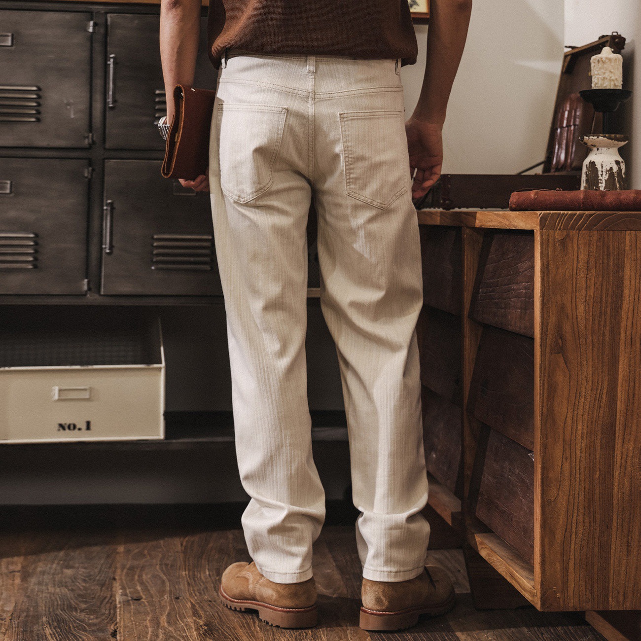 莫瑞老錢風牛仔褲男春季新款潮牌美式復古薄款休閒商務通勤直筒褲